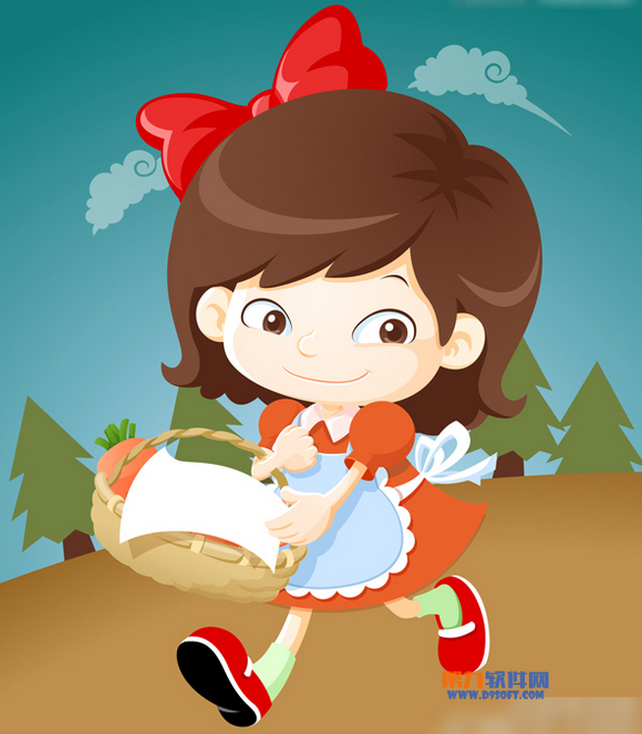 Illustrator绘制卡通小女孩教程